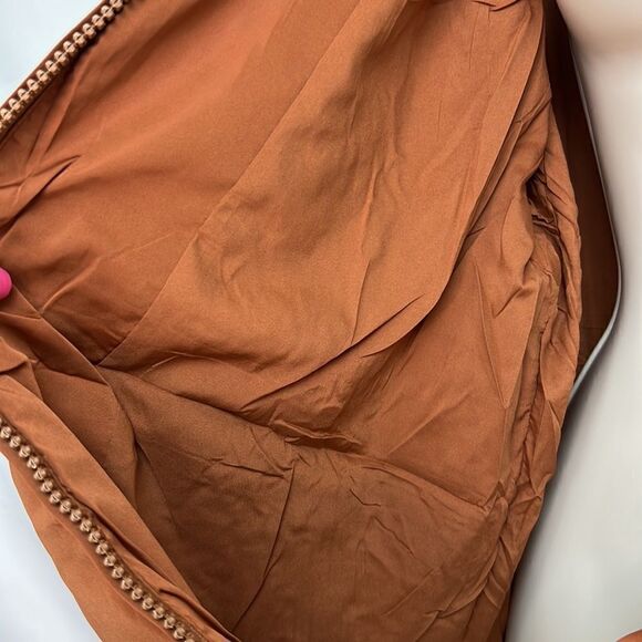 Zeagoo brown full zip baggy puffer jacket size medium NWT - Picture 12 of 15